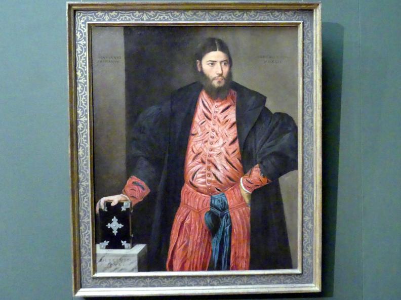 Bernardino Licinio (1530–1541), Bildnis des Ottaviano Grimani, Wien, Kunsthistorisches Museum, Saal XV, 1541, Bild 1/2