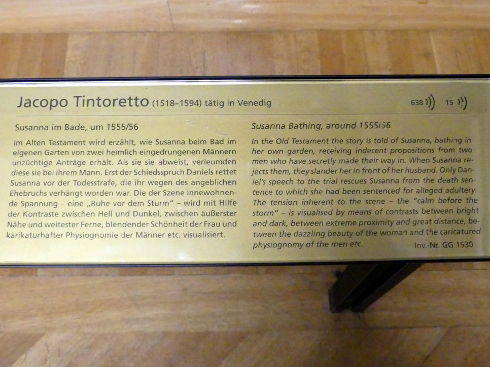 Tintoretto (Jacopo Robusti) (1540–1590), Susanna im Bade, Wien, Kunsthistorisches Museum, Saal XV, um 1555–1556, Bild 2/2