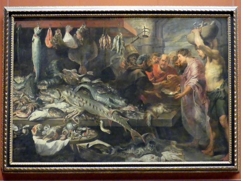 Frans Snyders (1610–1650), Fischmarkt, Wien, Kunsthistorisches Museum, Saal XIV, um 1621, Bild 1/2