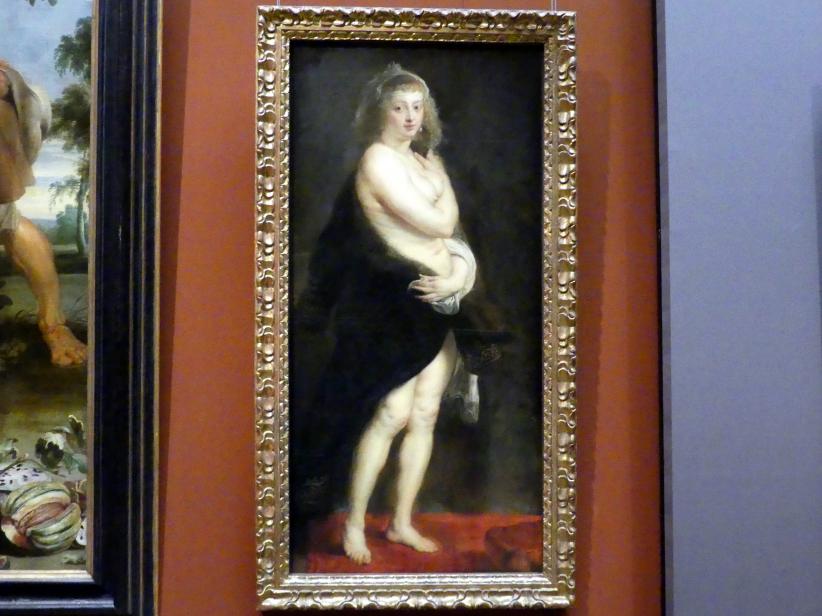 Peter Paul Rubens (1598–1650), Helena Fourment ("Het Pelsken, Das Pelzchen"), Wien, Kunsthistorisches Museum, Saal XIII, um 1636–1638