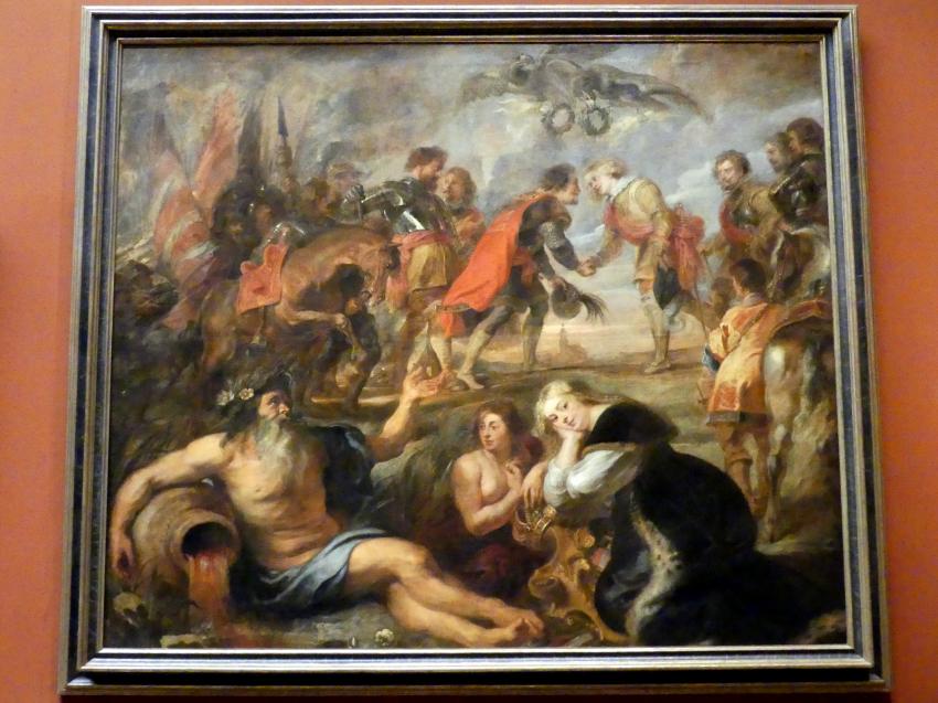 Peter Paul Rubens (1598–1650), Begegnung bei der Schlacht von Nördlingen, Wien, Kunsthistorisches Museum, Saal XIII, 1635, Bild 1/2