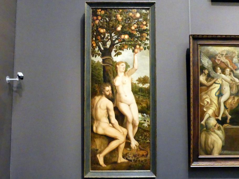 Michiel Coxcie (1544–1558), Der Sündenfall, Wien, Kunsthistorisches Museum, Saal XI, um 1550, Bild 1/2