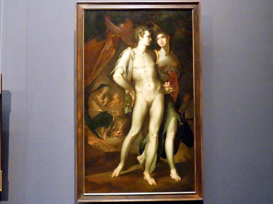 Bartholomäus Spranger (1569–1610), "Sine Cerere et Baccho friget Venus" (Ohne Ceres und Bacchus friert Venus), Wien, Kunsthistorisches Museum, Saal XI, um 1590–1595, Bild 1/2