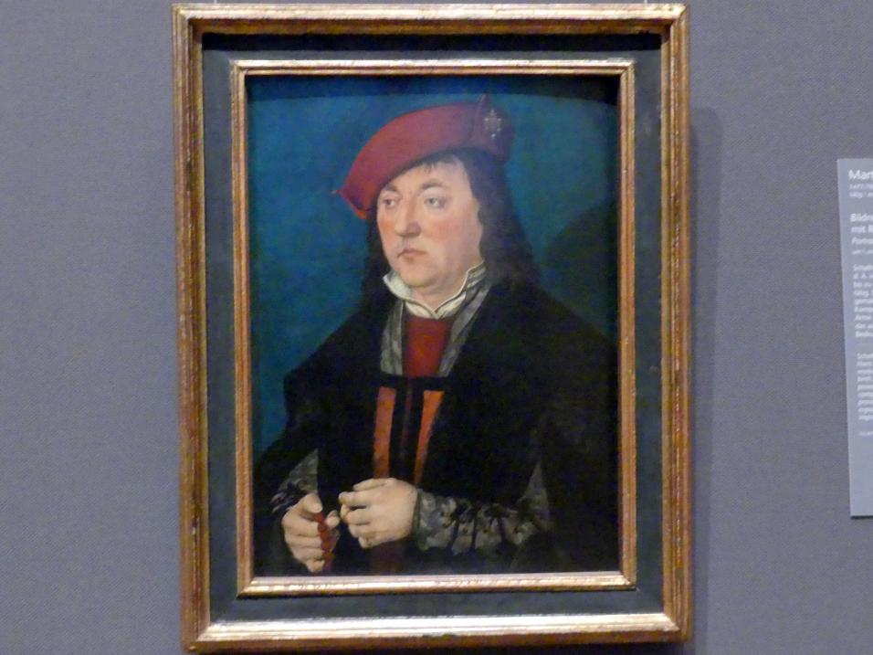 Martin Schaffner (1497–1532), Bildnis eines Mannes mit Rosenkranz, Wien, Kunsthistorisches Museum, Kabinett 14, um 1521