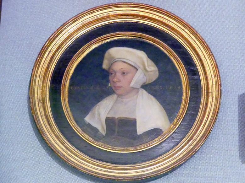 Hans Holbein der Jüngere (1517–1543), Ein Hofbediensteter König Heinrichs VIII. und seine Frau, Wien, Kunsthistorisches Museum, Kabinett 14, 1534, Bild 2/3