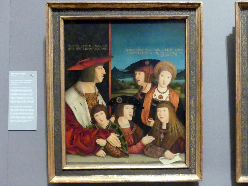 Bernhard Strigel (1475–1528), Die Familie Kaiser Maximilians I., Wien, Kunsthistorisches Museum, Kabinett 14, nach 1515
