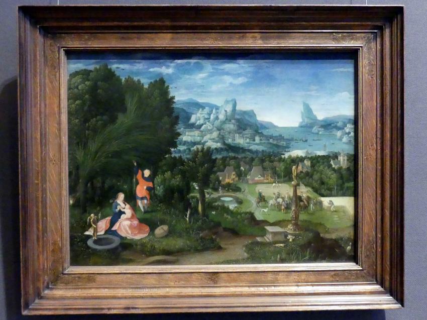 Meister der weiblichen Halbfiguren (1530–1540), Ruhe auf der Flucht nach Ägypten, Wien, Kunsthistorisches Museum, Kabinett 15, um 1530, Bild 1/2