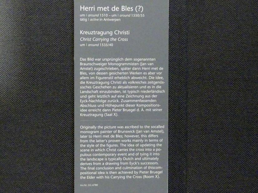 Herri met de Bles (1535–1550), Kreuztragung Christi, Wien, Kunsthistorisches Museum, Kabinett 15, um 1535–1540, Bild 2/2