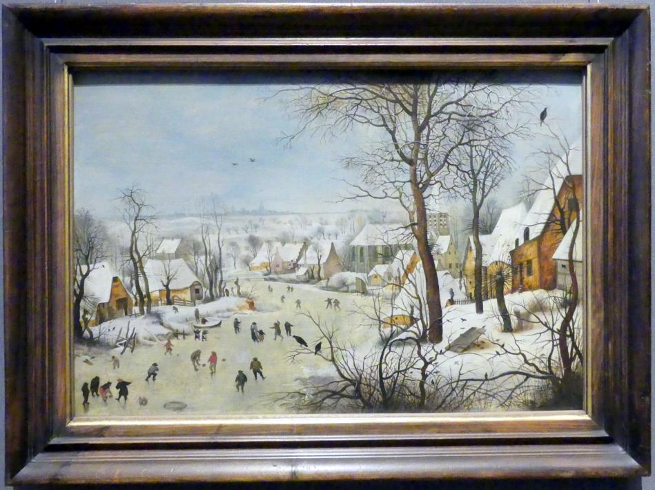 Pieter Brueghel der Jüngere (Höllenbrueghel) (1587–1634), Winterlandschaft mit Vogelfalle, Wien, Kunsthistorisches Museum, Kabinett 15, 1601