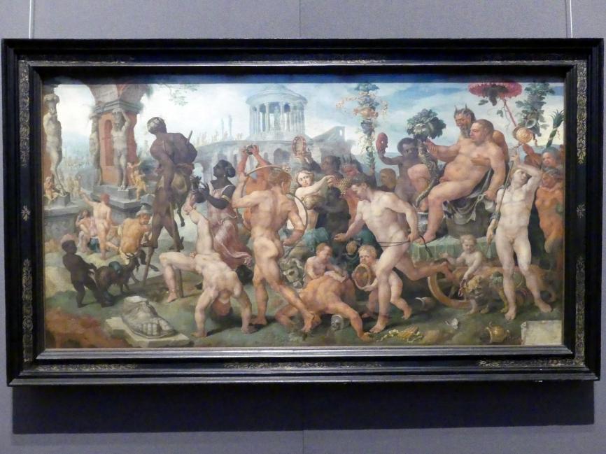 Maarten van Heemskerck (1531–1561), Triumphzug des Bacchus, Wien, Kunsthistorisches Museum, Kabinett 15, um 1536–1537, Bild 1/2