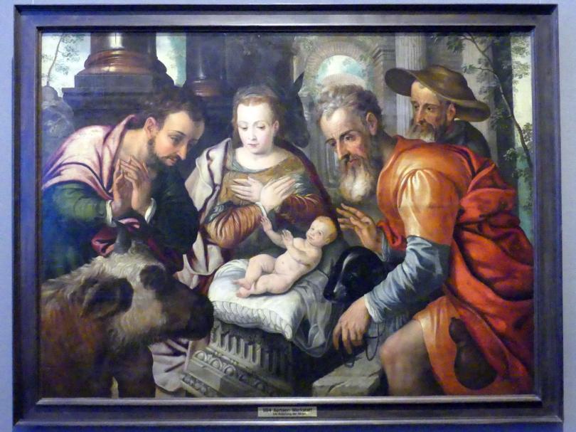 Anbetung der Hirten, Wien, Kunsthistorisches Museum, Kabinett 16, um 1560–1570, Bild 1/2