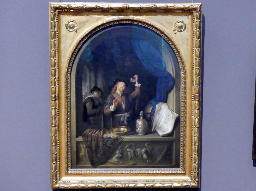 Gerard Dou (Gerrit Dou) (1629–1672), Arzt, Wien, Kunsthistorisches Museum, Kabinett 19, 1653, Bild 1/2