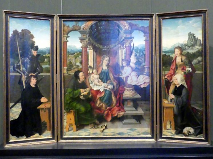 Joos van Cleve (Joos van der Beke) (1507–1538), Flügelaltar, Wien, Kunsthistorisches Museum, Kabinett 21, um 1530, Bild 1/5