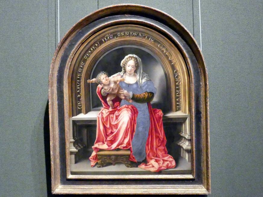 Jan Gossaert (Mabuse) (1505–1531), Maria mit dem Kind, Wien, Kunsthistorisches Museum, Kabinett 21, um 1525–1527, Bild 1/2