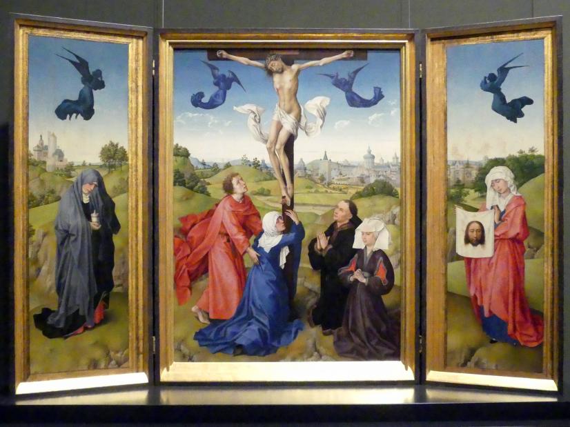 Rogier van der Weyden (1433–1464), Kreuzigungsaltar, Wien, Kunsthistorisches Museum, Kabinett 21, 1443–1445