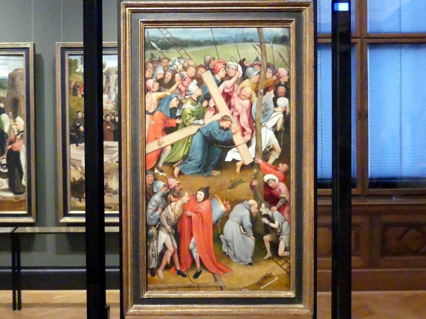 Hieronymus Bosch (1475–1510), Die Kreuztragung Christi, Wien, Kunsthistorisches Museum, Kabinett 21, um 1490–1510, Bild 1/3