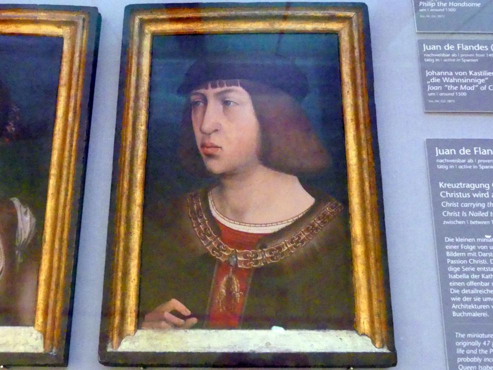Juan de Flandes (1495–1500), Philipp der Schöne, Wien, Kunsthistorisches Museum, Kabinett 22, um 1500, Bild 1/2