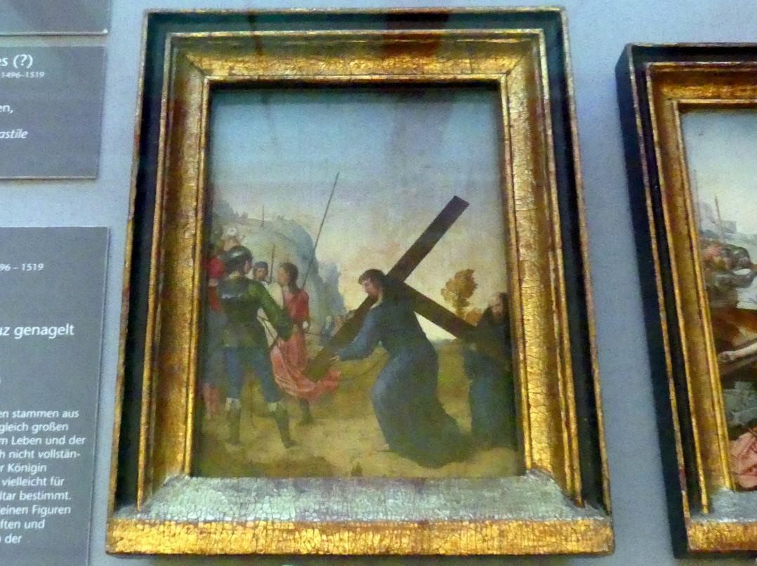 Juan de Flandes (1495–1500), Kreuztragung Christi, Wien, Kunsthistorisches Museum, Kabinett 22, um 1496–1504, Bild 1/2