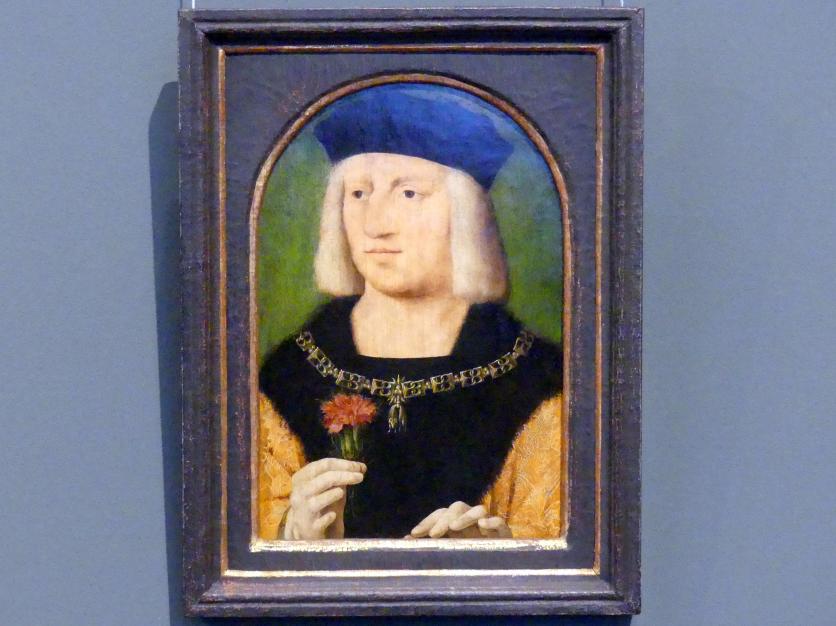 Joos van Cleve (Joos van der Beke) (1507–1538), Kaiser Maximilian I., Wien, Kunsthistorisches Museum, Kabinett 22, um 1508–1509, Bild 1/2