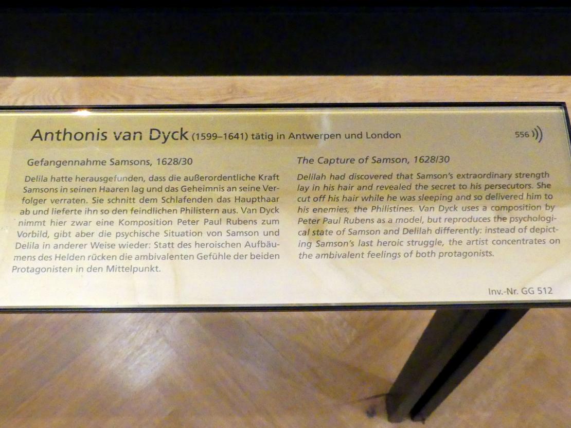 Anthonis (Anton) van Dyck (1614–1641), Gefangennahme Samsons, Wien, Kunsthistorisches Museum, Kabinett 23, 1628–1630, Bild 2/2