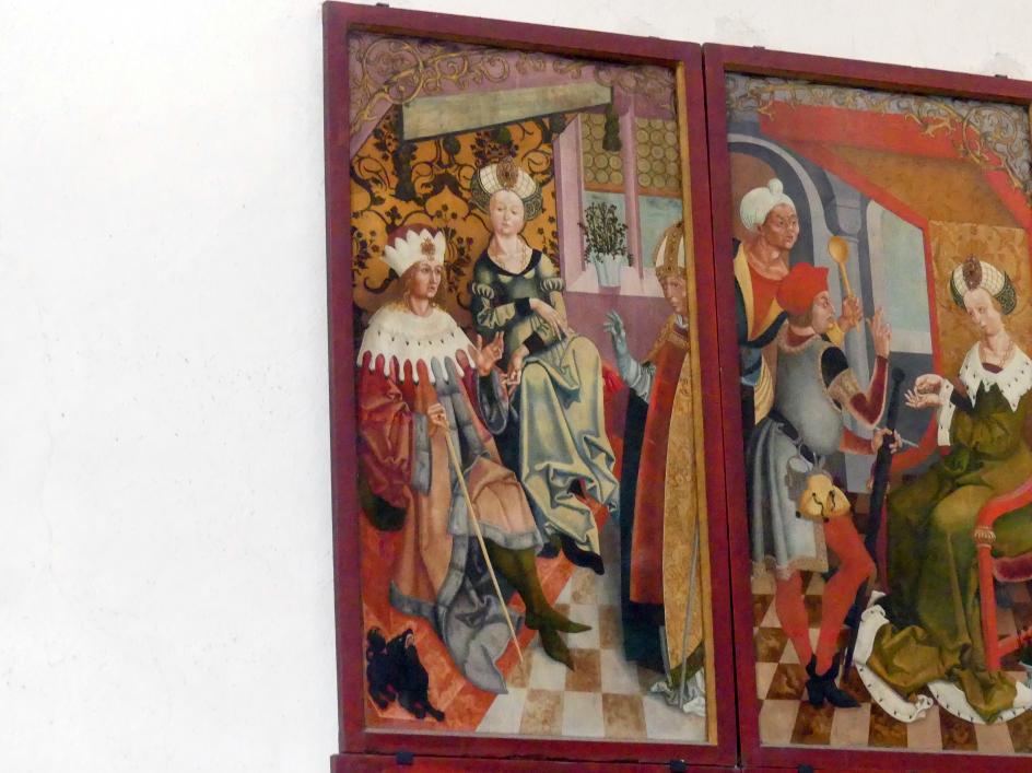 Veit Stoß (1495–1524), Tafeln mit Szenen aus der Kilianslegende, Münnerstadt, Pfarrkirche St. Maria Magdalena, 1504–1505, Bild 1/4
