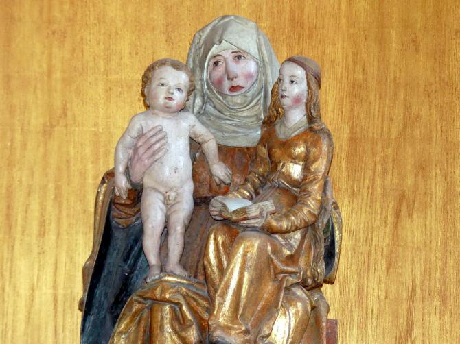 Tilman Riemenschneider (Werkstatt) (1487–1520), Hl. Anna selbdritt, Münnerstadt, Pfarrkirche St. Maria Magdalena, Undatiert, Bild 1/6