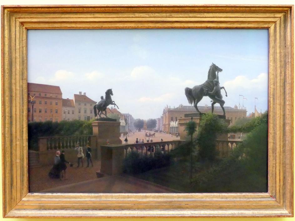 Johann Wilhelm Brücke (1844–1850), Blick vom Schloss auf die Linden, Schweinfurt, Museum Georg Schäfer, Saal 7, um 1850, Bild 1/2