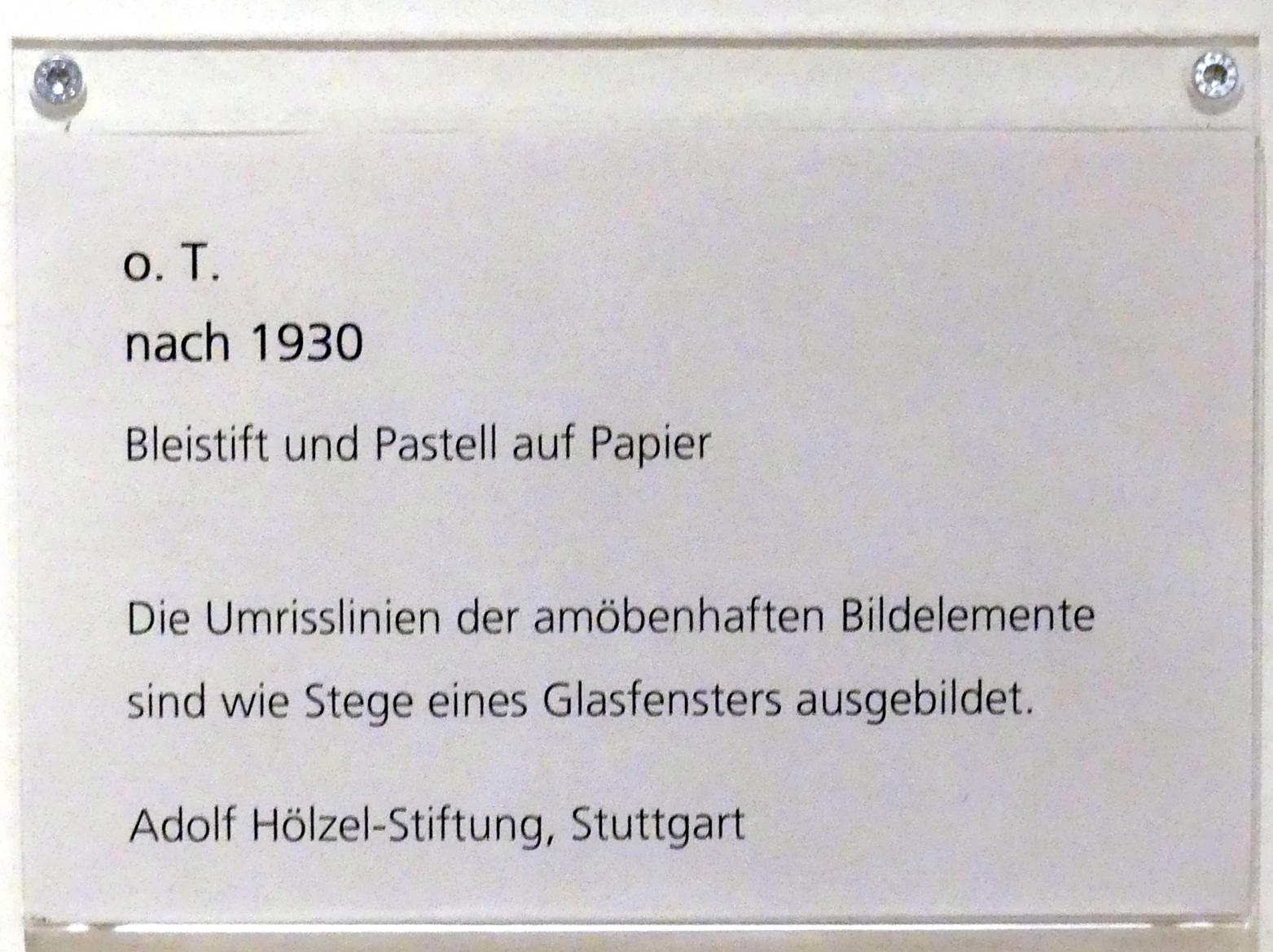 Adolf Hölzel (1880–1933), o. T., Schweinfurt, Museum Georg Schäfer, Ausstellung Adolf Hölzel vom 03.02.-01.05.2019, Saal 1, nach 1930, Bild 2/2