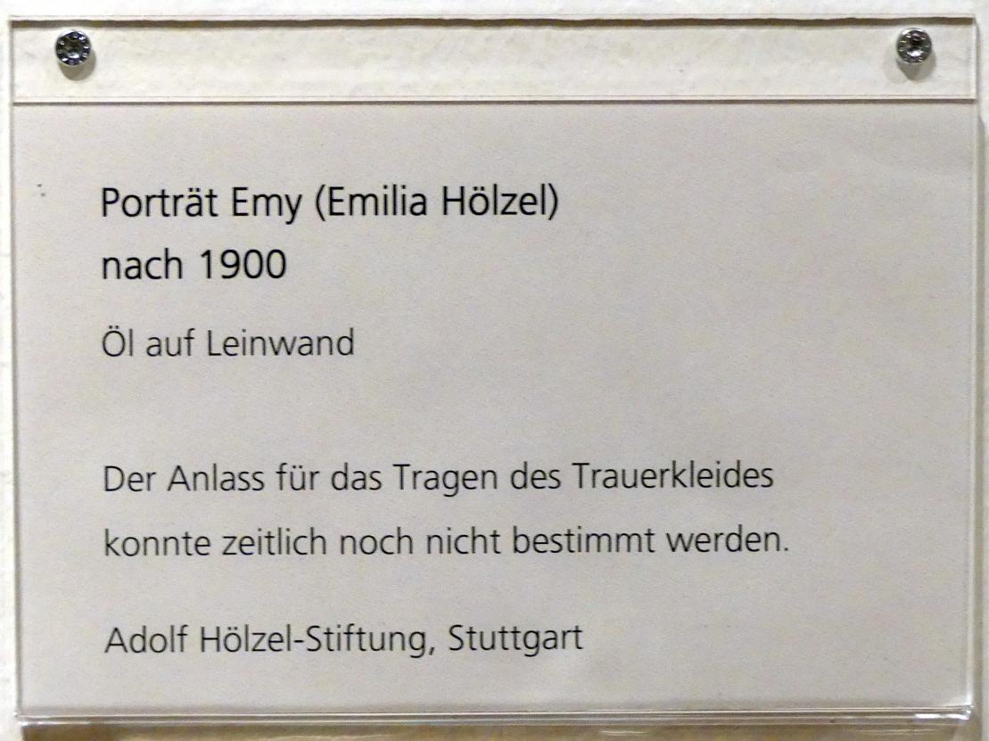 Adolf Hölzel (1880–1933), Porträt Emy (Emilia Hölzel), Schweinfurt, Museum Georg Schäfer, Ausstellung Adolf Hölzel vom 03.02.-01.05.2019, Saal 2, nach 1900, Bild 2/2