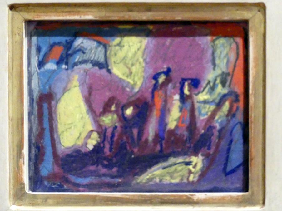 Adolf Hölzel (1880–1933), Kleine Farbkomposition, beherrschend violett, Schweinfurt, Museum Georg Schäfer, Ausstellung Adolf Hölzel vom 03.02.-01.05.2019, Saal 11, Undatiert, Bild 1/3