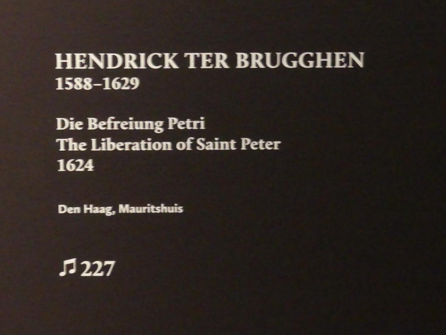 Hendrick ter Brugghen (1616–1629), Die Befreiung Petri, München, Alte Pinakothek, Ausstellung "Utrecht, Caravaggio und Europa" vom 17.04.-21.07.2019, Heilige: Befreiung Petri, 1624, Bild 2/2