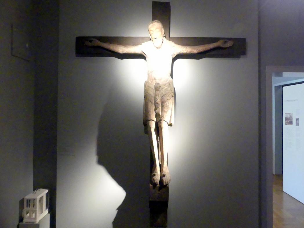 Kruzifixus aus dem Dombezirk, Augsburg, ehem. Dompfarrkirche St. Johannes (1808 abgebrochen), jetzt Augsburg, Maximilianmuseum, Sakrale Bildwerke aus Augsburg, um 1180