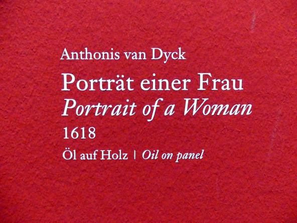 Anthonis (Anton) van Dyck (1614–1641), Portrait einer Frau, Wien, Albertina, Ausstellung "Die fürstliche Sammlung Liechtenstein" vom 16.02.-10.06.2019, 1618, Bild 2/3