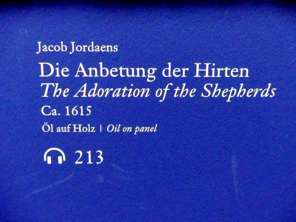 Jacob Jordaens (1615–1665), Die Anbetung der Hirten, Wien, Albertina, Ausstellung "Die fürstliche Sammlung Liechtenstein" vom 16.02.-10.06.2019, um 1615, Bild 2/3