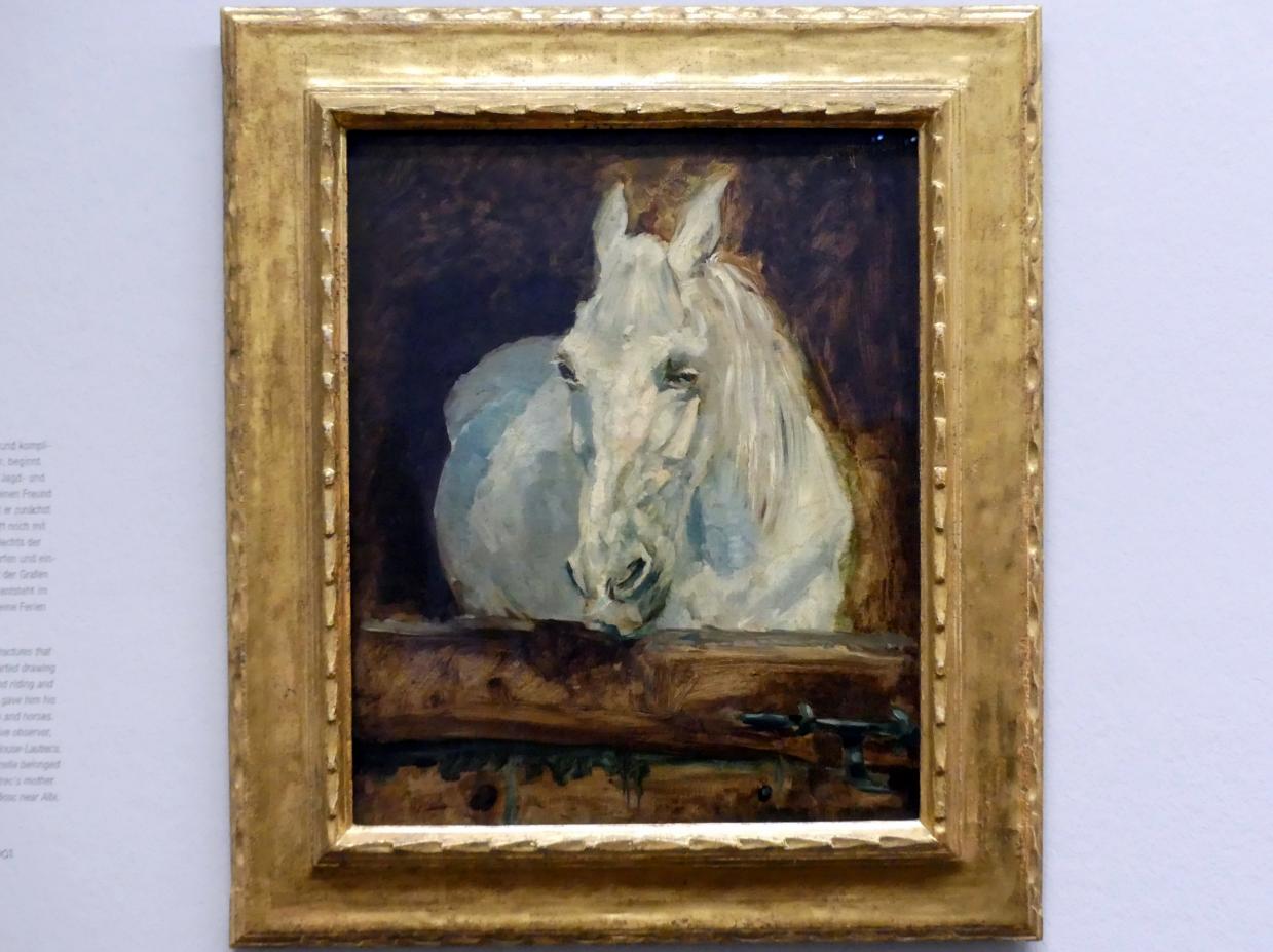 Henri de Toulouse-Lautrec (1880–1897), Der Schimmel "Gazelle", Wien, Albertina, Sammlung Batliner, Saal 1, 1881, Bild 1/2