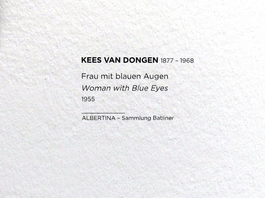 Kees van Dongen (1904–1955), Frau mit blauen Augen, Wien, Albertina, Sammlung Batliner, Saal 2, 1955, Bild 2/2