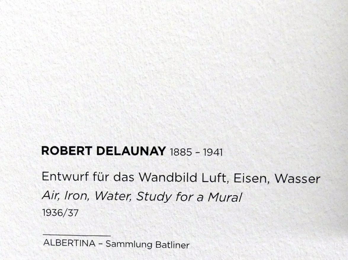 Robert Delaunay (1906–1938), Entwurf für das Wandbild Luft, Eisen, Wasser, Wien, Albertina, Sammlung Batliner, Saal 7, 1936–1937, Bild 2/2