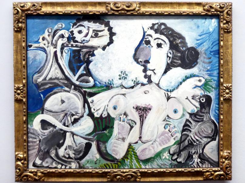 Pablo Picasso (1897–1972), Nackte Frau mit Vogel und Flötenspieler, Wien, Albertina, Sammlung Batliner, Saal 8, 1967