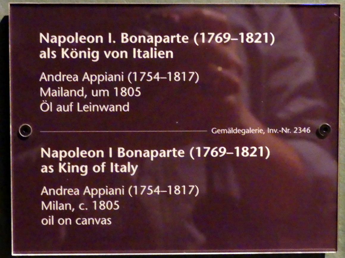 Andrea Appiani (1805), Napoleon I. Bonaparte (1769-1821) als König von Italien, Wien, Kunsthistorisches Museum, Weltliche und Geistliche Schatzkammer, um 1805, Bild 2/2