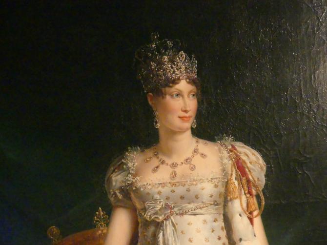François Gérard (1794–1824), Marie Louise (1791-1847), Kaiserin der Franzosen, Wien, Kunsthistorisches Museum, Weltliche und Geistliche Schatzkammer, 1812, Bild 3/4