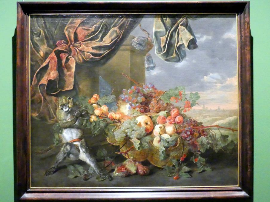 Jan Fyt (1647–1655), Früchtestillleben mit Affen, Wien, Akademie der bildenden Künste, 1653, Bild 1/2