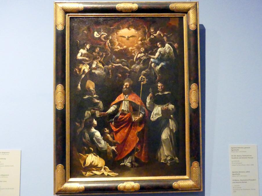 Agostino Beltrano (1653), Die Hll. Blasius, Raimund von Penaforte und Antonio Pierozzi, Wien, Akademie der bildenden Künste, um 1653–1654, Bild 1/2