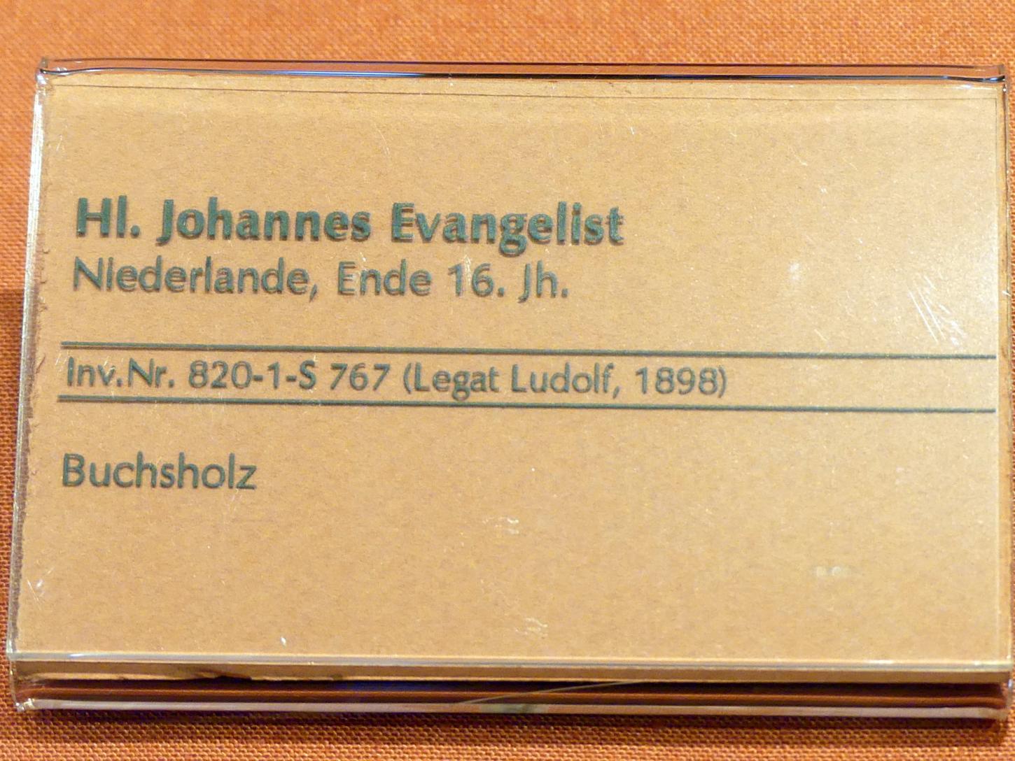 Hl. Johannes Evangelist, Linz, Oberösterreichisches Landesmuseum, Renaissance und Manierismus, Ende 16. Jhd., Bild 2/2