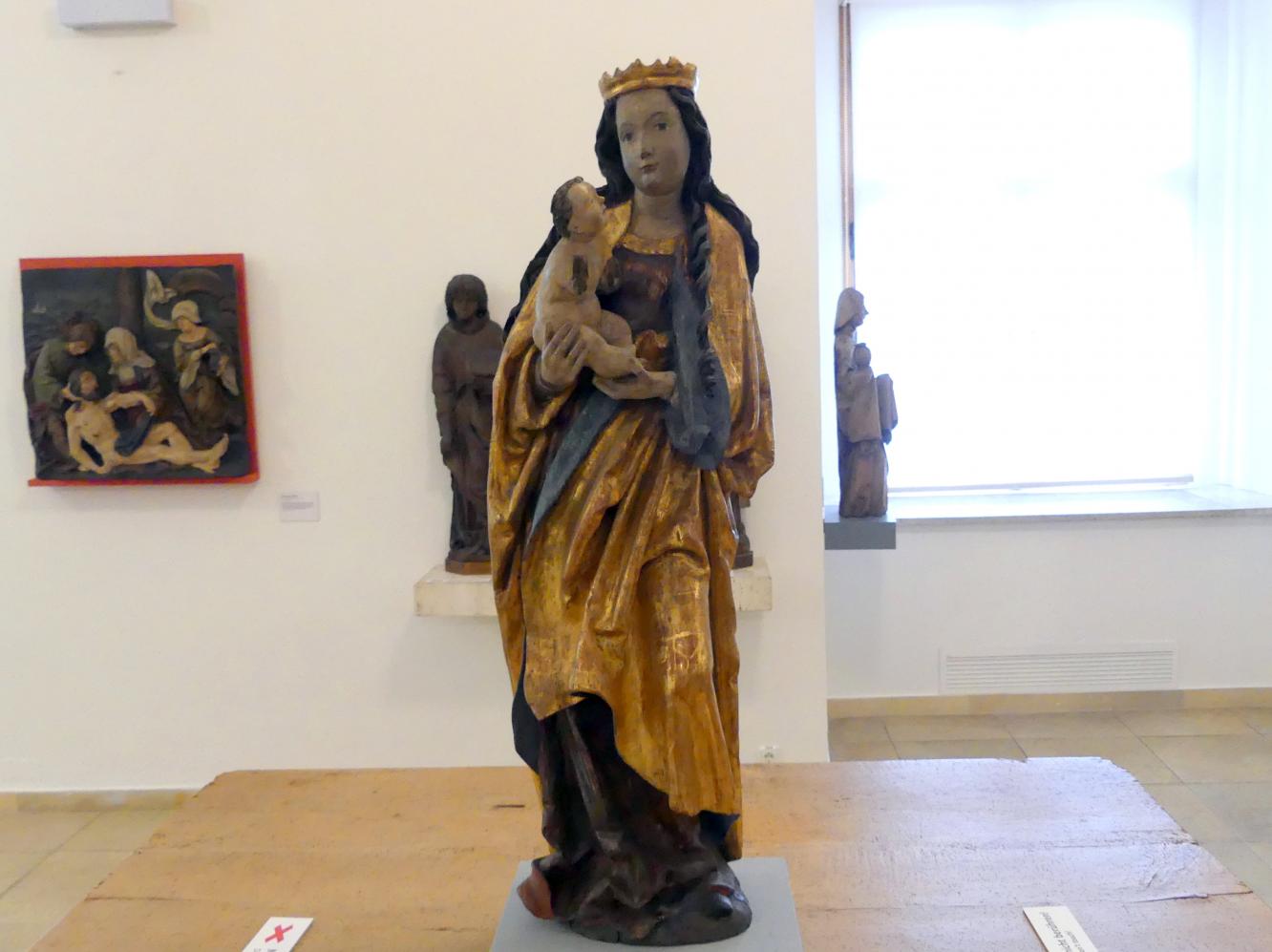 Madonna mit Kind, Linz, Oberösterreichisches Landesmuseum, Die Zeit der Schnitzaltäre, um 1510, Bild 1/4