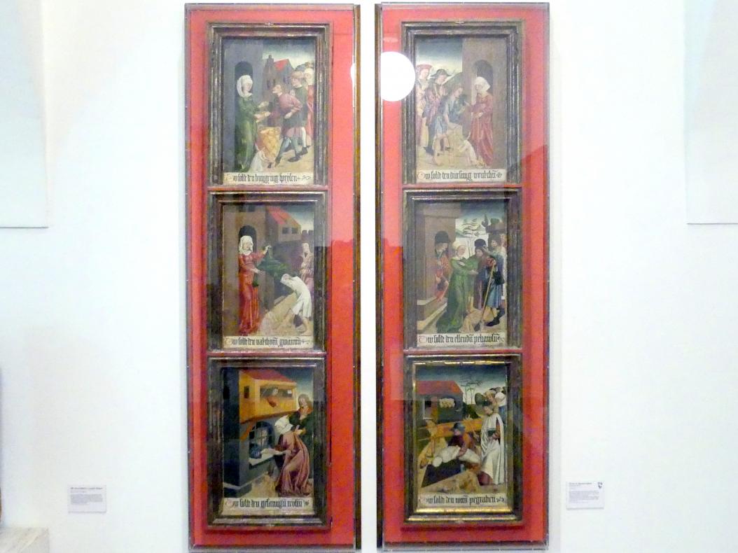 Werke der Barmherzigkeit, Altmünster, Pfarrkirche St. Benedikt, jetzt Linz, Oberösterreichisches Landesmuseum, Kunst und Glaube im Spätmittelalter, um 1485