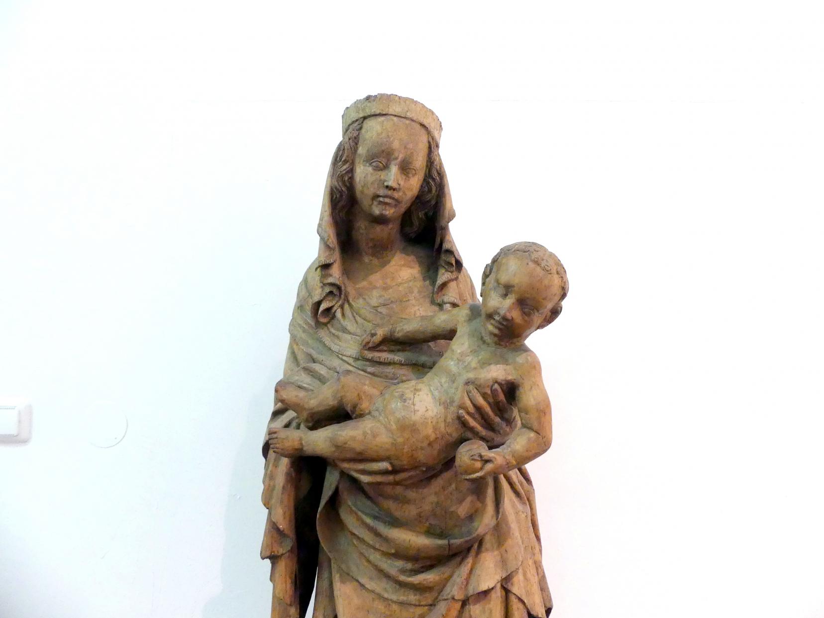 Schöne Madonna, Linz, Oberösterreichisches Landesmuseum, Von der Romanik zur Spätgotik, Ende 14. Jhd., Bild 2/3