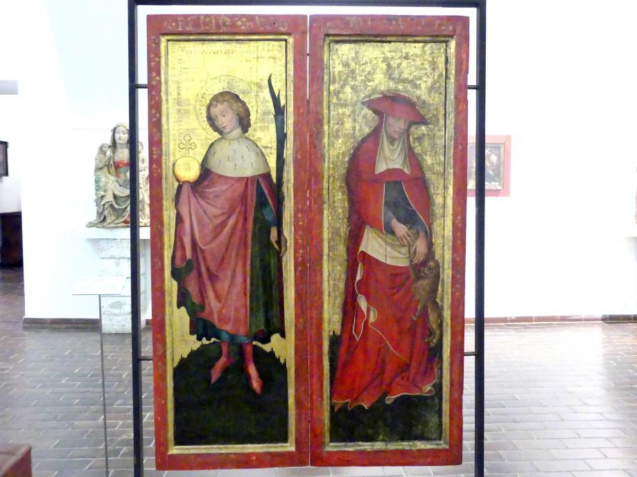 Meister des Friedrichsaltars (1440), Hll. Wenzel und Hieronymus, Linz, Oberösterreichisches Landesmuseum, Von der Romanik zur Spätgotik, um 1430–1450