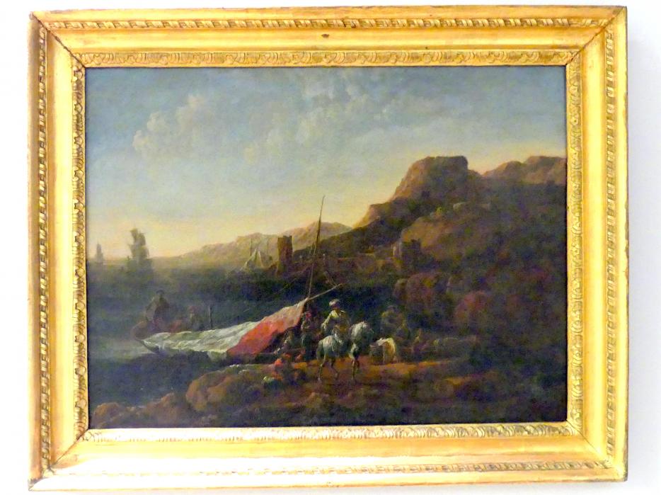 Küstenlandschaft, Linz, Oberösterreichisches Landesmuseum, Kunstkabinett, um 1700, Bild 1/2
