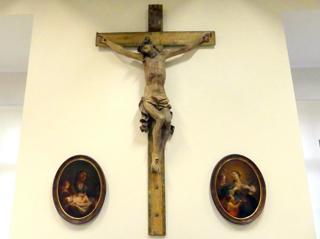 Kruzifix, Linz, Oberösterreichisches Landesmuseum, Barocke Glaubenswelt, Letztes Viertel 17. Jhd., Bild 1/3