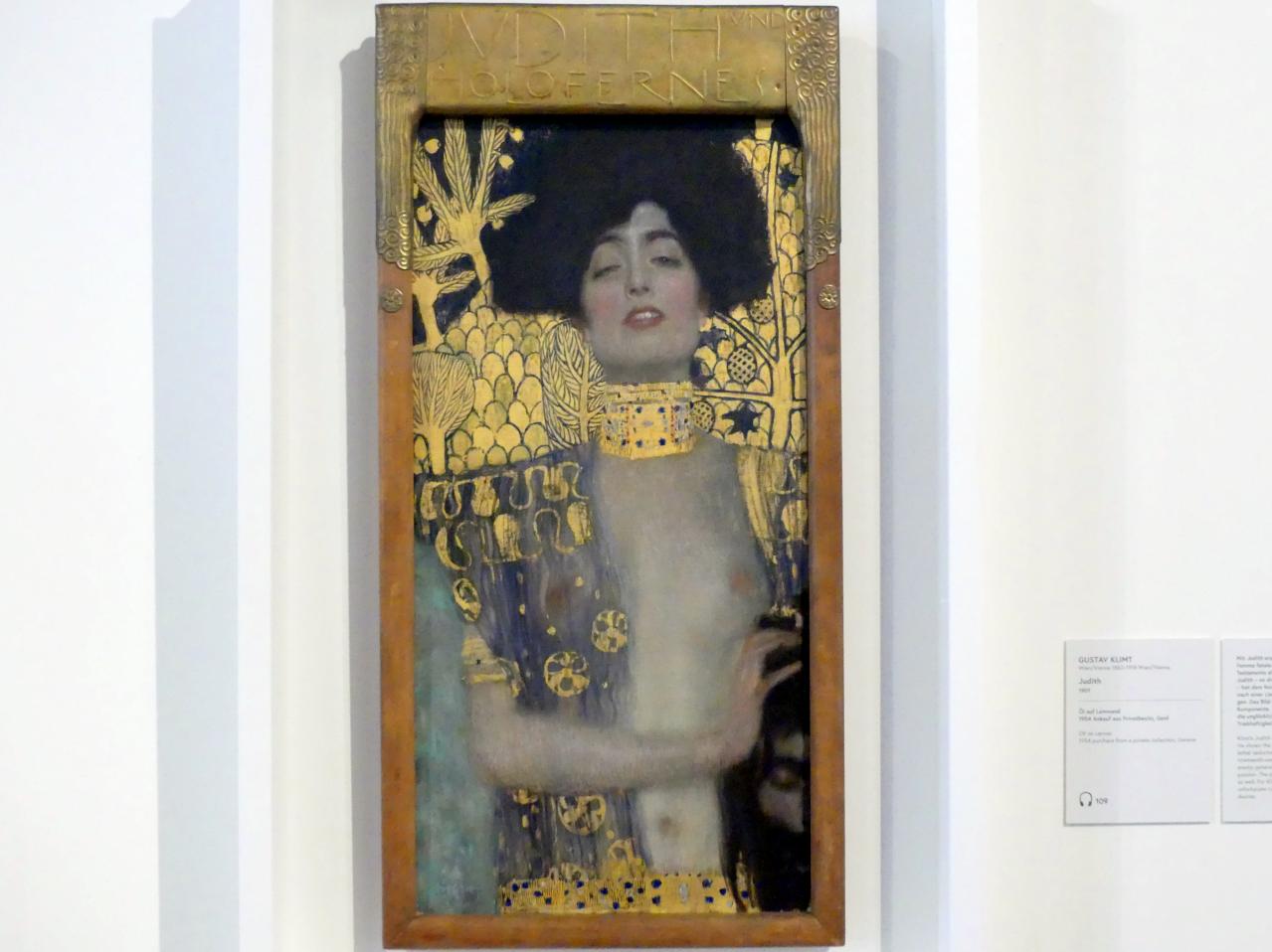 Gustav Klimt (1891–1917), Judith, Wien, Museum Oberes Belvedere, Saal 1, 1901, Bild 1/3